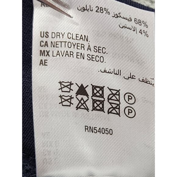 Bar III High Rise Tie Waist Belted Crop Pants Size L Blue Stretch Office Career - Picture 6 of 12